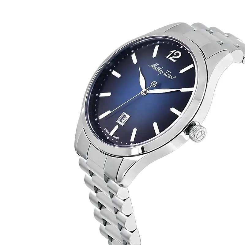 Mathey-Tissot Urban Swiss Quartz Blue Dial Men's Watch- H411MABU